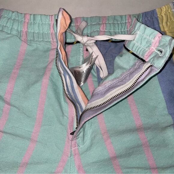 Ralph Lauren XL Shorts Colorful Retro Stripe Cotton Knit - Picture 4 of 8